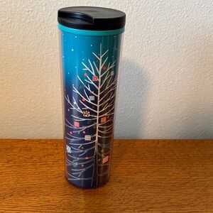 Starbucks Christmas Tree Tumbler Acrylic 16 oz Holiday Swivel Lid